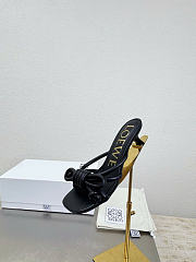 Kitlife Loewe Flamenco Knot Sandal In Black Lambskin - 2
