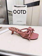 Kitlife Loewe Flamenco Knot Sandal In Pink Lambskin  - 6