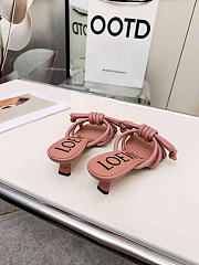 Kitlife Loewe Flamenco Knot Sandal In Pink Lambskin  - 5
