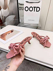 Kitlife Loewe Flamenco Knot Sandal In Pink Lambskin  - 2