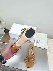 Kitlife Loewe Flamenco Knot Sandal In Beige Lambskin  - 4