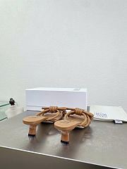 Kitlife Loewe Flamenco Knot Sandal In Beige Lambskin  - 2