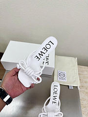 Kitlife Loewe Flamenco Knot Sandal In White Lambskin - 6