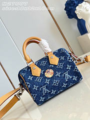 Kitlife Louis Vuitton Speedy 18 Bandoulière Blue Denim M27557 18x12x10cm - 4