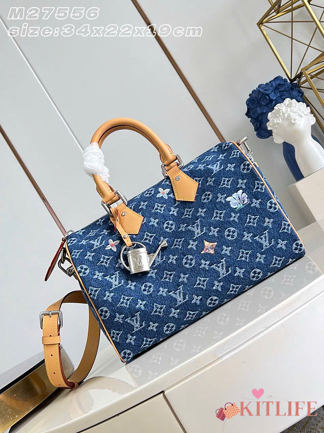 Kitlife Louis Vuitton Speedy 30 Bandoulière Bag Blue M27556 34x22x19cm - 1
