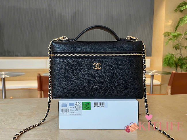 Kitlife Chanel 26A Vanity Bag Black AP5347 15x23x5cm - 1