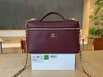Kitlife Chanel 26A Vanity Bag Burgundy AP5347 15x23x5cm 