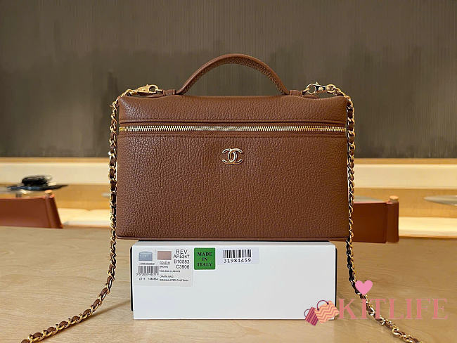 Kitlife Chanel 26A Vanity Bag Brown AP5347 15x23x5cm - 1