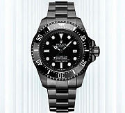Kitlife Rolex Deepsea Blaken Watch Black 44mm - 1
