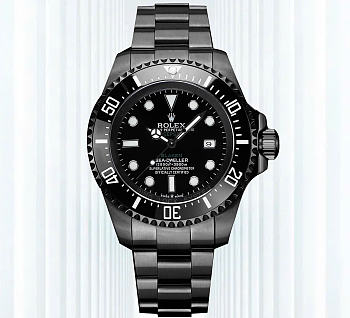 Kitlife Rolex Deepsea Blaken Watch Black 44mm