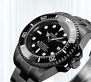 Kitlife Rolex Deepsea Blaken Watch Black 44mm - 2