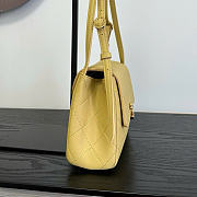 Kitlife Chanel 26K Handbag Yellow Calfskin 22.5×14×8cm - 6