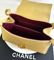 Kitlife Chanel 26K Handbag Yellow Calfskin 22.5×14×8cm - 3