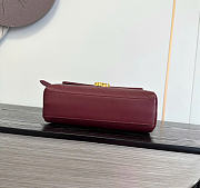 Kitlife Chanel 26K Handbag Burgundy Calfskin 22.5×14×8cm - 6