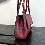 Kitlife Chanel 26K Handbag Burgundy Calfskin 22.5×14×8cm - 5