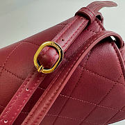 Kitlife Chanel 26K Handbag Burgundy Calfskin 22.5×14×8cm - 3