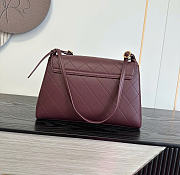 Kitlife Chanel 26K Handbag Burgundy Calfskin 32×20×10cm - 4