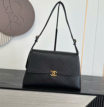 Kitlife Chanel 26K Handbag Black Calfskin 32×20×10cm 