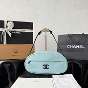 Kitlife Chanel 26M Coco Beach Rugby Shoulder Bag Blue 30x10x14cm - 1
