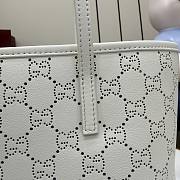 Kitlife Gucci Tribeca Small Tote Bag White Leather 875236 25x19x11.5cm  - 5