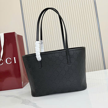 Kitlife Gucci Tribeca Small Tote Bag Black Leather 875236 25x19x11.5cm