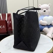 Kitlife Gucci NY Large Tote Bag Grey & Black GG Canvas A00B4R 42x30x18cm - 6