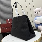 Kitlife Gucci NY Large Tote Bag Grey & Black GG Canvas A00B4R 42x30x18cm - 5