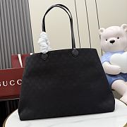 Kitlife Gucci NY Large Tote Bag Grey & Black GG Canvas A00B4R 42x30x18cm - 3