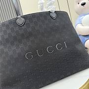Kitlife Gucci NY Large Tote Bag Grey & Black GG Canvas A00B4R 42x30x18cm - 2