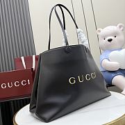 Kitlife Gucci NY Large Tote Bag Black Leather A00B4R 42x30x18cm - 5