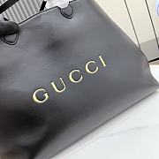 Kitlife Gucci NY Large Tote Bag Black Leather A00B4R 42x30x18cm - 2