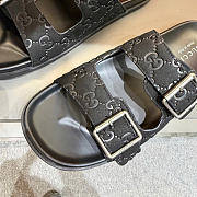 Kitlife Gucci Men's Slide Sandal Black With Buckles - 2