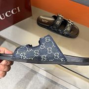Kitlife Gucci Men's Slide Sandal Dark Blue With Buckles  - 6