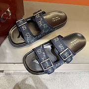 Kitlife Gucci Men's Slide Sandal Dark Blue With Buckles  - 3