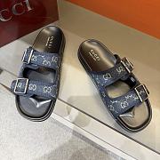 Kitlife Gucci Men's Slide Sandal Dark Blue With Buckles  - 2