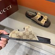 Kitlife Gucci Men's Slide Sandal Beige With Buckles  - 6