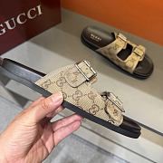Kitlife Gucci Men's Slide Sandal Beige With Buckles  - 5