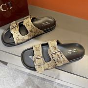 Kitlife Gucci Men's Slide Sandal Beige With Buckles  - 4