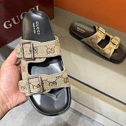 Kitlife Gucci Men's Slide Sandal Beige With Buckles  - 3