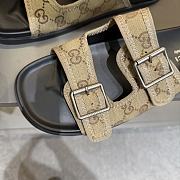 Kitlife Gucci Men's Slide Sandal Beige With Buckles  - 2