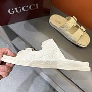 Kitlife Gucci Men's Slide Sandal White With Buckles  - 4