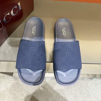 Kitlife Gucci Men Slide Sandals In Dark Blue