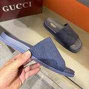 Kitlife Gucci Men Slide Sandals In Dark Blue - 6