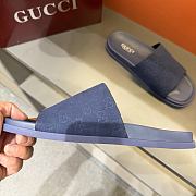Kitlife Gucci Men Slide Sandals In Dark Blue - 5
