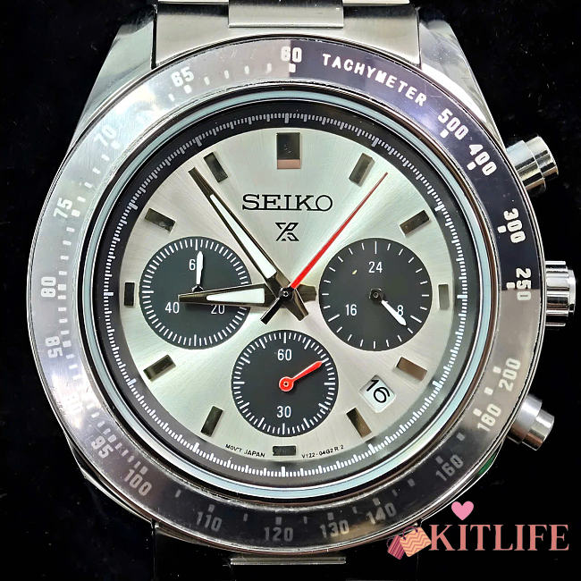 Kitlife Seiko Prospex SSC911P1 Panda Watch Silver & Black 41.5mm - 1