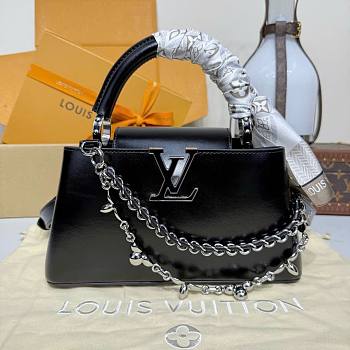 Kitlife Louis Vuitton Capucines East-West Mini Bag Black M25492 22x8x12cm