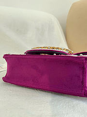 Kitlife Valentino Garavani Loco Small Velvet Floral Embroidered Shoulder Bag 20x11x5cm - 6