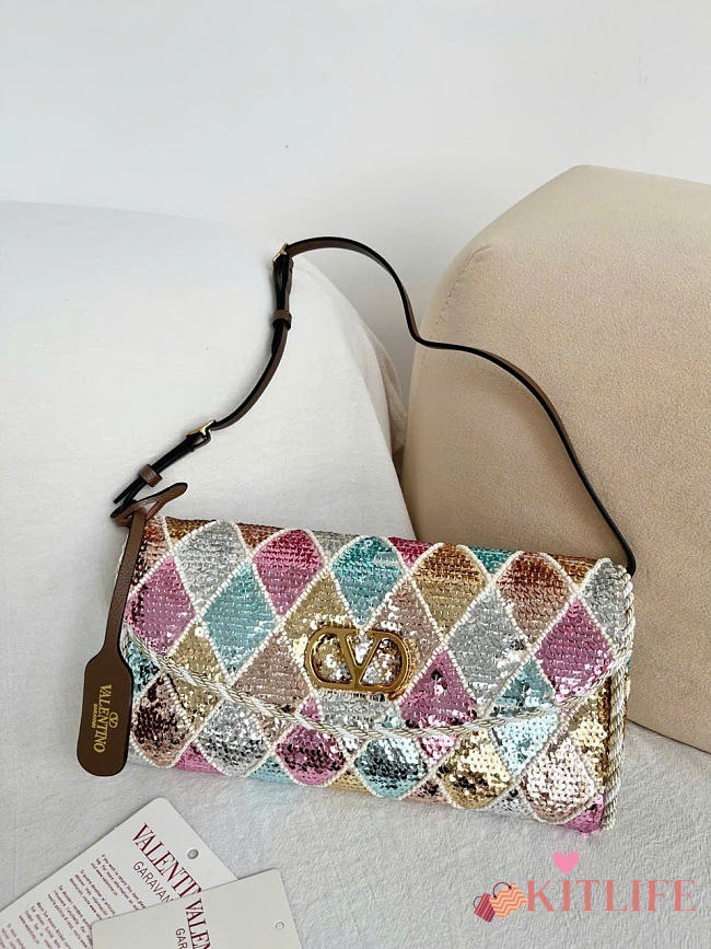 Kitlife Valentino Garavani DeVain Small Shoulder Bag Multicolor 23.5x12x3cm  - 1