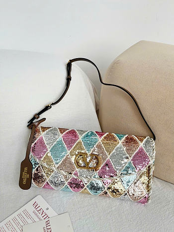 Kitlife Valentino Garavani DeVain Small Shoulder Bag Multicolor 23.5x12x3cm 