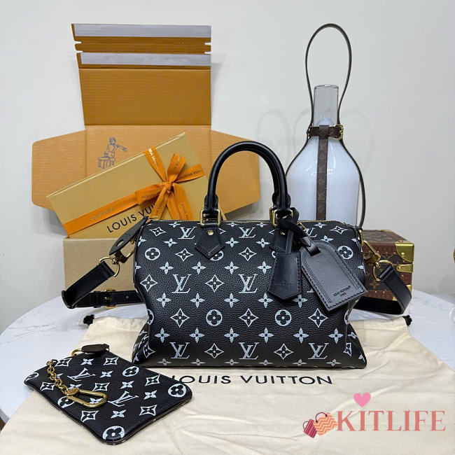 Kitlife Louis Vuitton Speedy P9 Bandoulière 30 Bag Black & White 32x18x22.5cm - 1